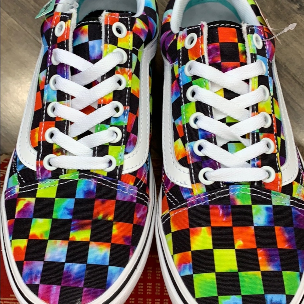 VANS COMFYCUSH OLD SKOOL Tie-Dye CHECKERBOARD WMNS - Picture 5 of 16